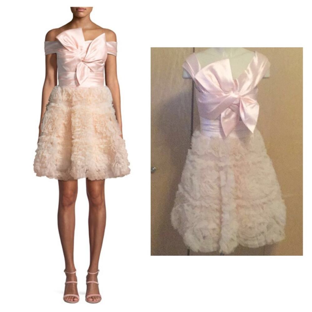 Marchesa Cold shoulder Tulle dress